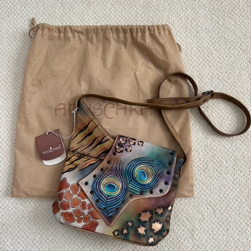 Anuschka Handbag with Adjustable Shoulder Strap